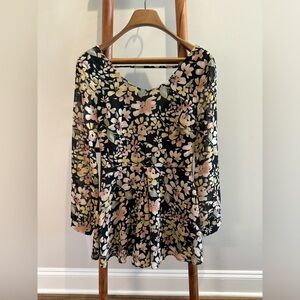 LUSH Black Floral Romper